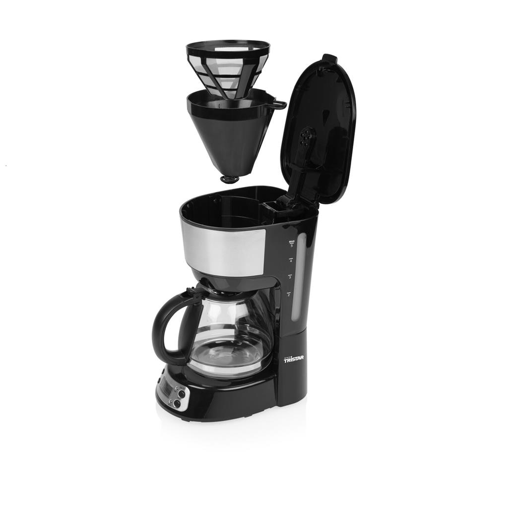 Aparat de cafea, Tristar, 600 W, negru/argintiu, 6 cesti, functii speciale