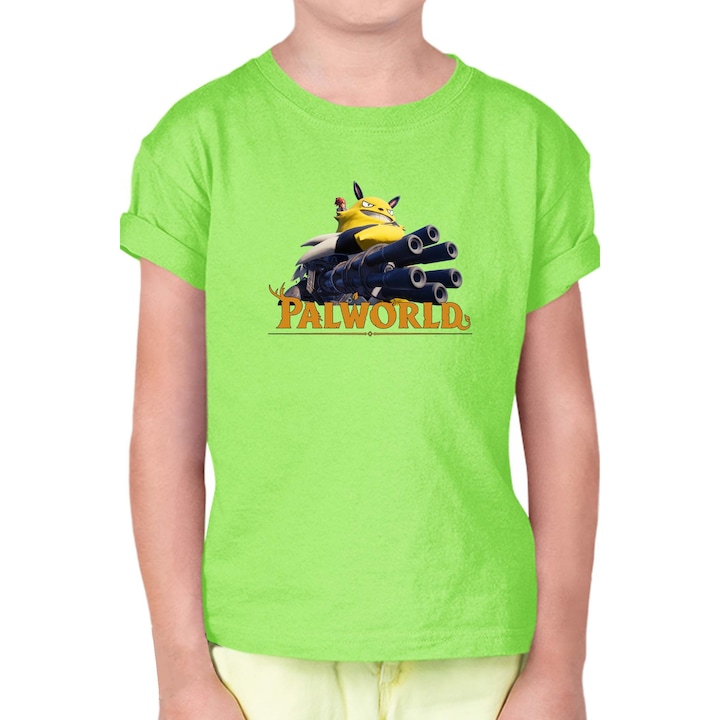 Gyerek rövid ujjú póló Palworld OPT Grizzbolt Attack, Mentazöld