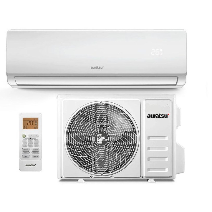 Aparat de aer conditionat AURATSU 12000BTU Inverter Wi-Fi, Clasa A++/A+, functie I Feel, functie Eco, functie I Set, functie sterilizare Self Clean la 56 grade C, ATC-12CLHI/ATC-12CLHO, alb