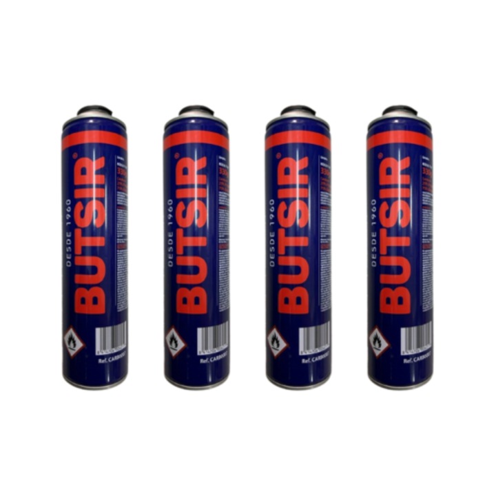 Комплект от 4 газови бутилки с вентил, 330 г, за къмпинг, шофьори на камиони, газов котлон - универсална употреба