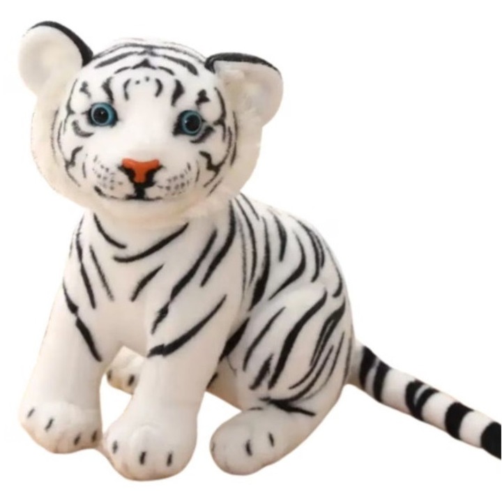 Plüssjáték Tigris, Fehér, 21cm