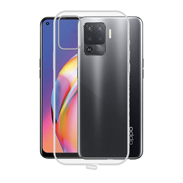 Husa Antisoc cu DOP Anti-Praf pentru Oppo Reno 5 Lite, Anti-Dust, Colturi intarite, Silicon, Protectie Eficienta, Protectie pentru Portul de Incarcare, Design Slim, Usor de Folosit, Decupaje Precise, Transparenta
