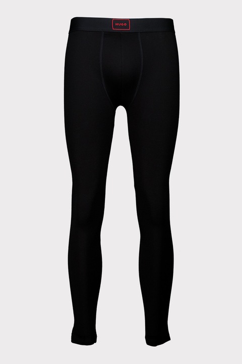 HUGO, Pantaloni de pijama cu logo, Negru