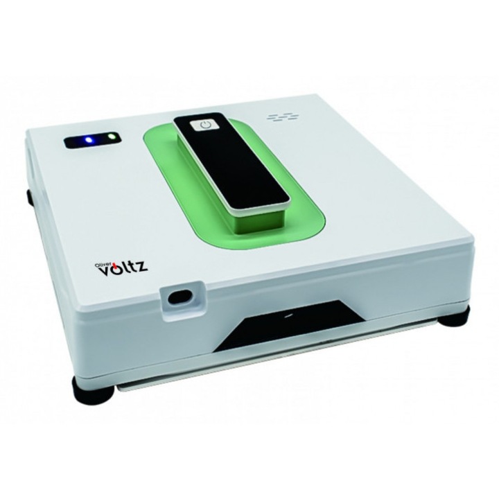 Робот за почистване на прозорци Voltz, 72W, Всмукателна мощност-2500Ра, Wi-Fi, 2 дюзи, Контейнер 40мл, Размер: 215, 8х215, 8х68 милиметра, Цвят: Бял