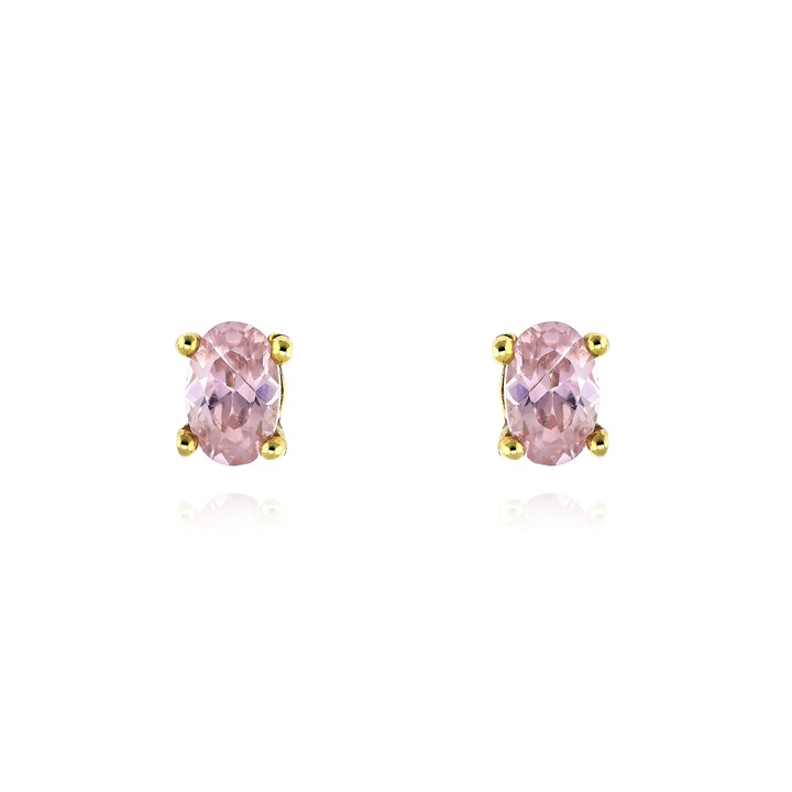 Cercei dama, Skaras, din Aur Galben de 14 K, cu Zirconii