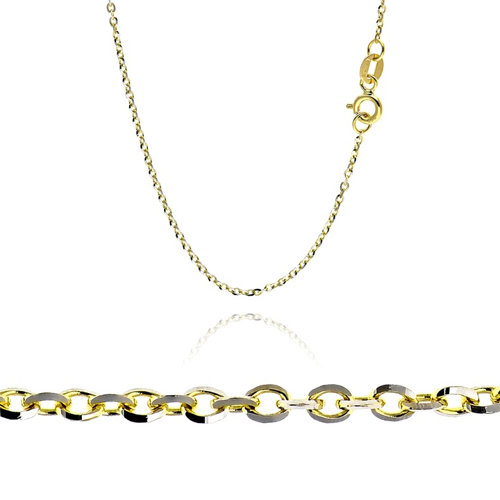 Colier dama Skaras, din aur alb si galben 14K