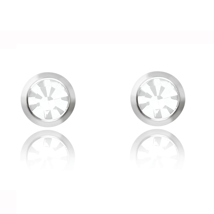 Cercei piercing Solitaire, din inox