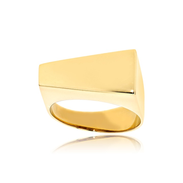 Inel dama Skaras, din aur galben 9K