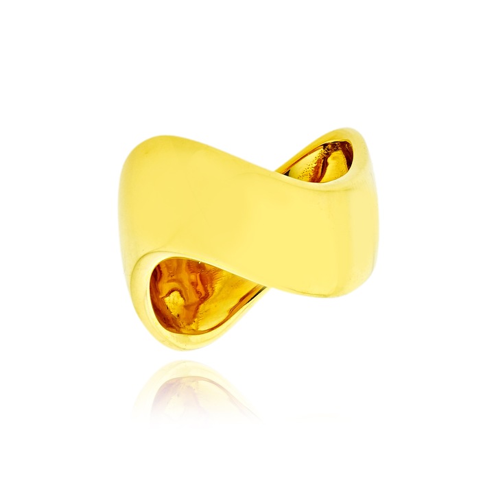 Inel dama, Skaaras, aur galben de 18k