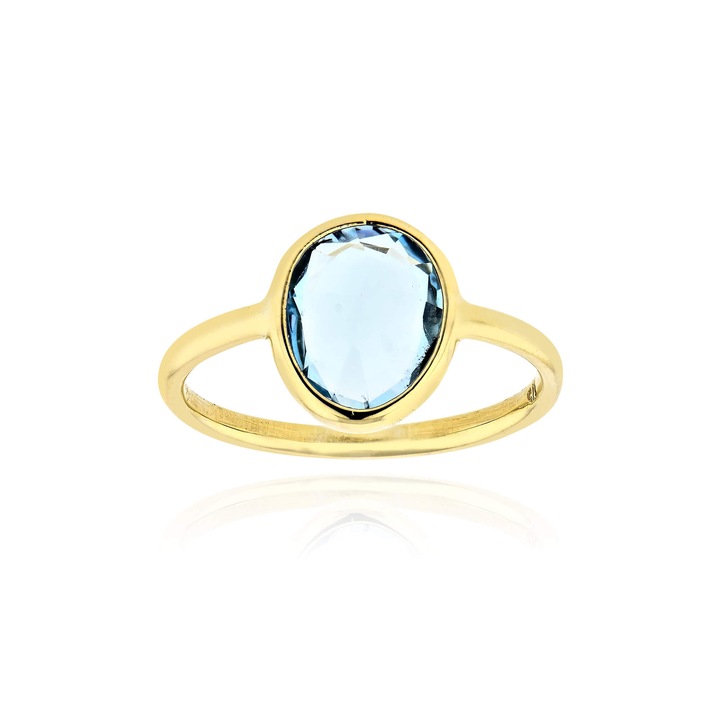 Inel dama, Skaras, Aur galben, 9K