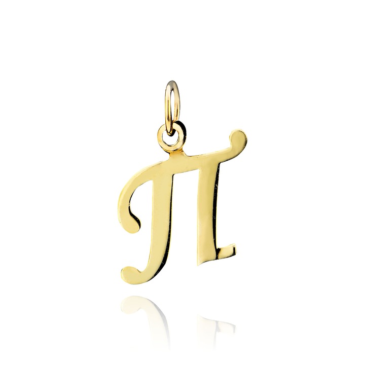 Pandantiv Skaras, Monograma P, din aur galben de 9 K