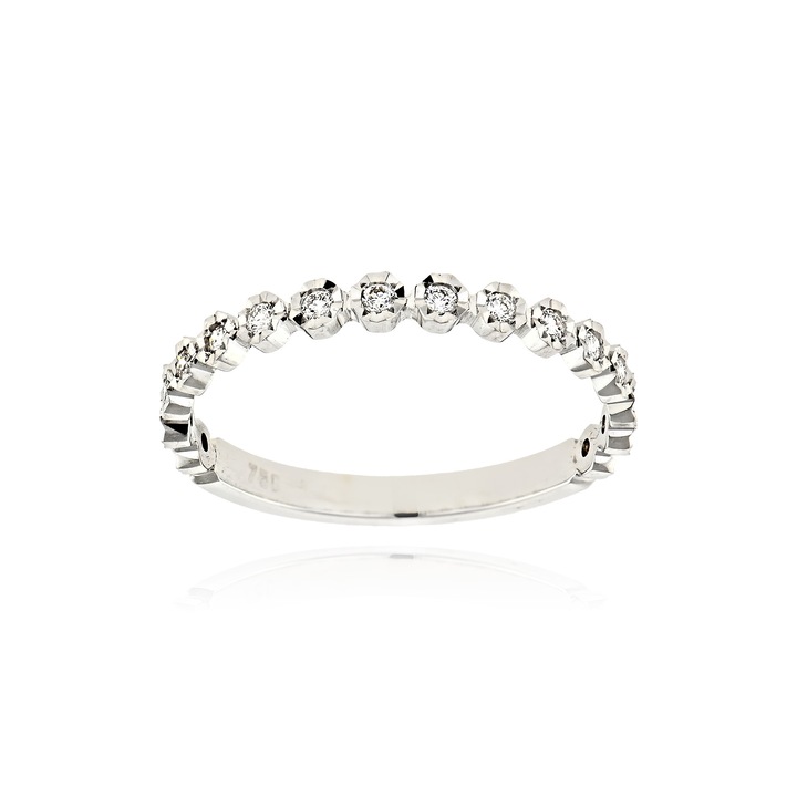 Bratara, Skaras, Aur alb 18K, Diamante, Argintiu