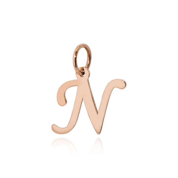 Pandantiv Monograma N Skaras, aur roz