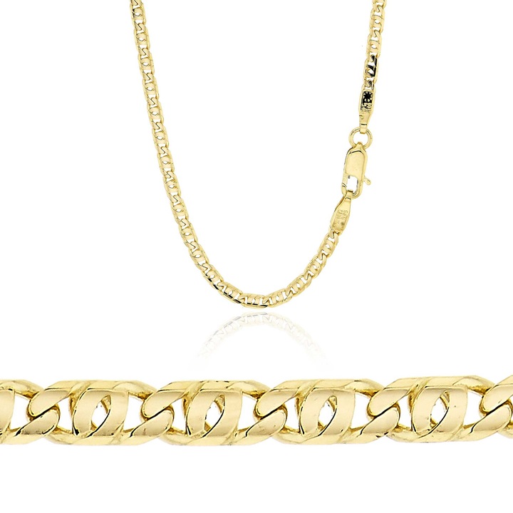 Lant din aur galben de 14 karate