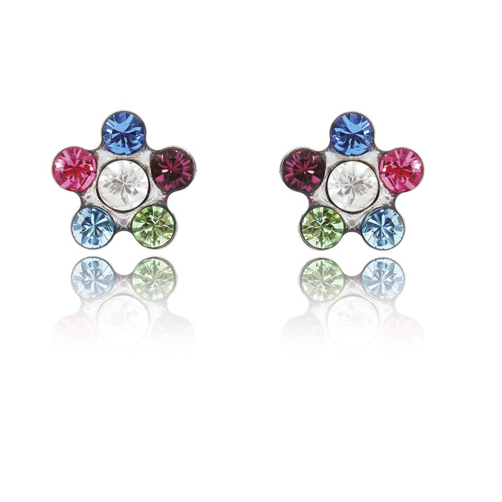 Cercei dama, Skaras, din otel inoxidabil, multicolor