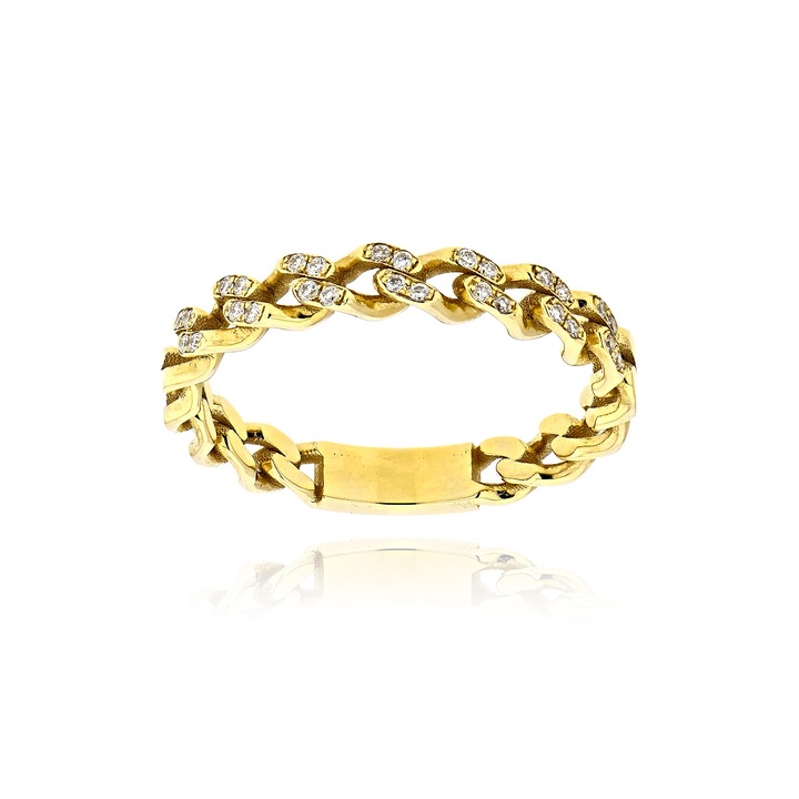 Inel dama, Skaras, din aur galben 18K, cu diamante