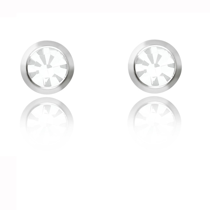 Cercei dama, Skaras, din otel inoxidabil, argintiu