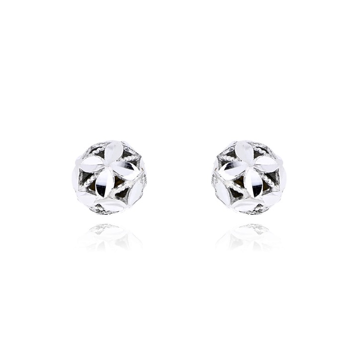 Cercei din aur alb 14K, Skaras, 039220