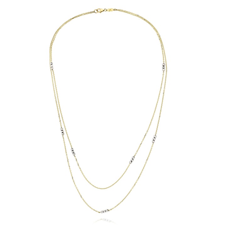 Colier din aur galben si alb 14 carate, Skaras, bijuterii dama