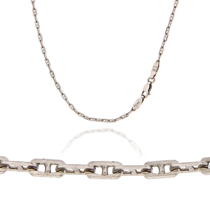 Lant din aur alb, Argintiu, 9k