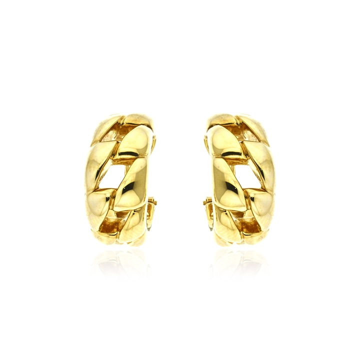 Cercei cerc din Aur Galben 14 Karate, Skaras