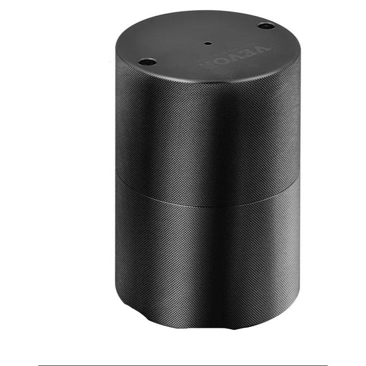 Преса за ледени топки, 2,4 инча, алуминий, черна, комплект с щипки и тавичка за отцеждане