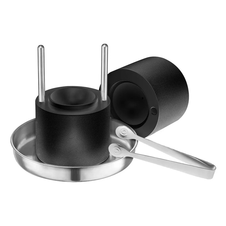 Преса за ледени топки, 60 мм, алуминий, комплект с щипки и тавичка за отцеждане, подаръчна кутия