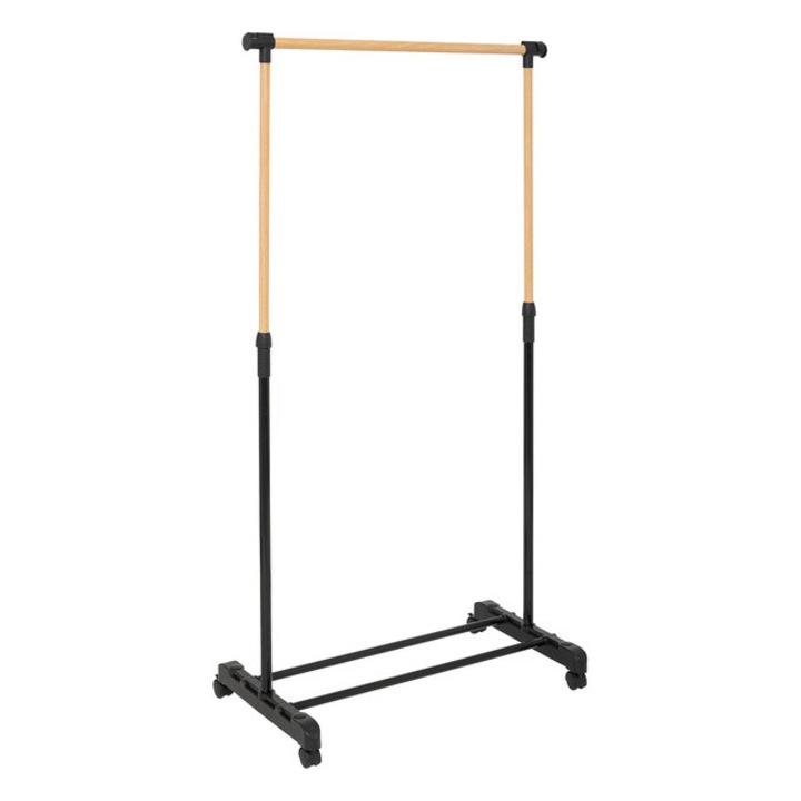 Suport din metal si plastic cu efect de lemn pentru haine