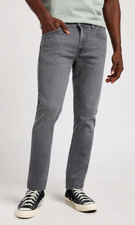 Blugi barbatesti Lee, bumbac/elastan, gri