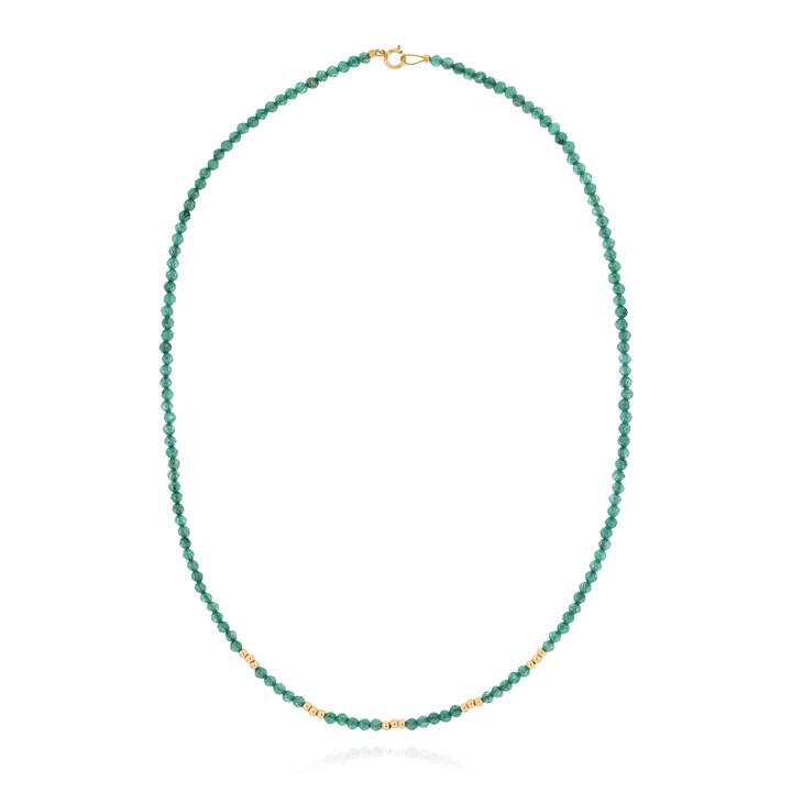 Colier cu Achate si Elemente din Aur Galben K14, Skaras