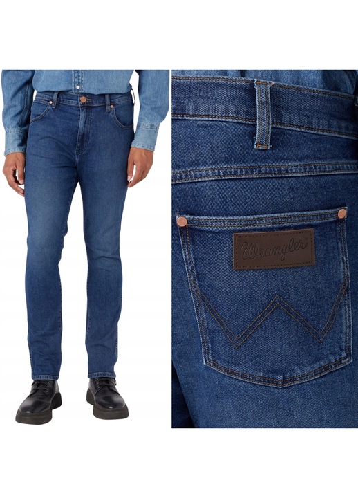 Wrangler Larston 812 Slim Tapered albastru, Albastru