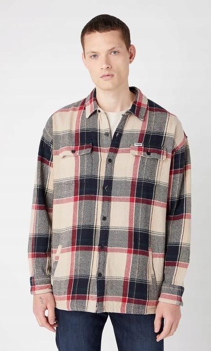 Camasa lejera Wrangler, carouri bumbac, Multicolor