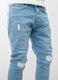 Blugi barbati skinny, 10556, Bumbac, Albastru, 32