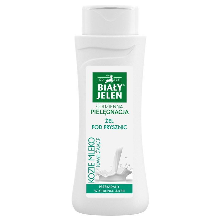 Pollena hidratáló tusfürdő kecsketejes ízesítéssel, 300 ml, gyengéd formula érzékeny bőrre