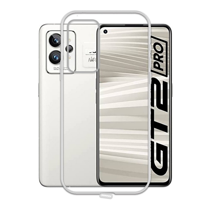 Husa Antisoc cu DOP Anti-Praf pentru Realme GT2 Pro, Anti-Dust, Colturi intarite, Silicon, Protectie Eficienta, Protectie pentru Portul de Incarcare, Design Slim, Usor de Folosit, Decupaje Precise, Transparenta