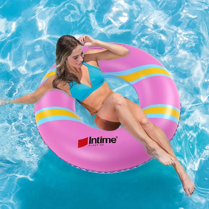 Colac gonflabil cu model INTIME, PVC, 450gr, 90 cm, YT316D