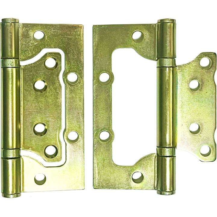 Teljesen záródó zsanér, sárga horganyzott, 100 mm - 2 darabos készlet