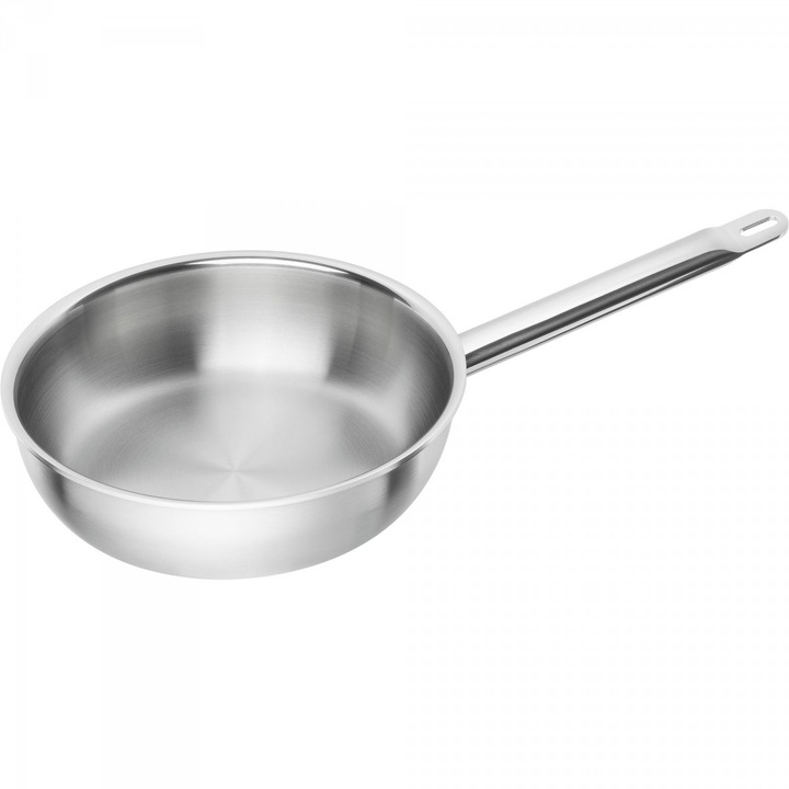 Тиган Zwilling Pro, 24 см, сребрист, устойчив на надраскване, подходящ за всички видове котлони, неръждаема стомана