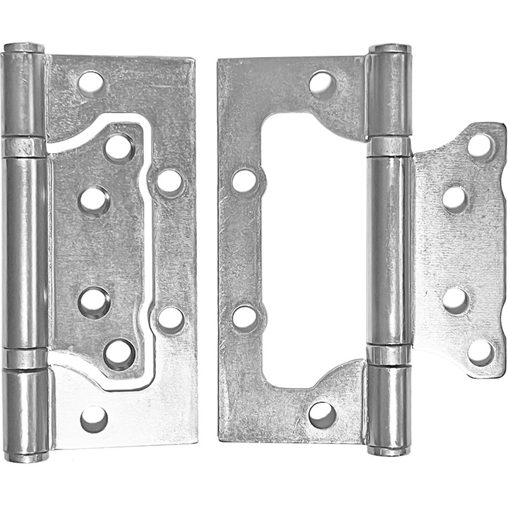 Teljesen záródó zsanér, fehér horganyzott, 100 mm - 2 darabos készlet