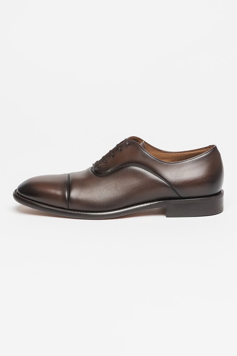 BOSS, Pantofi Oxford de piele Derrek, Maro inchis, 40