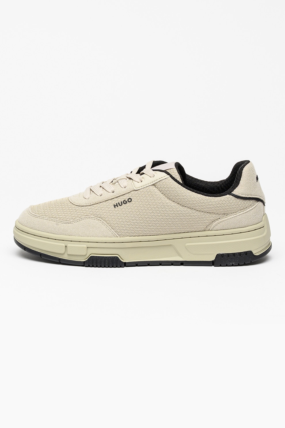 HUGO, Pantofi sport din material textil cu garnituri de piele
