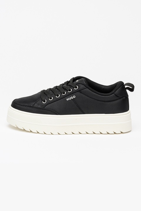 HUGO, Pantofi sport flatform de panza Lyssa, Negru