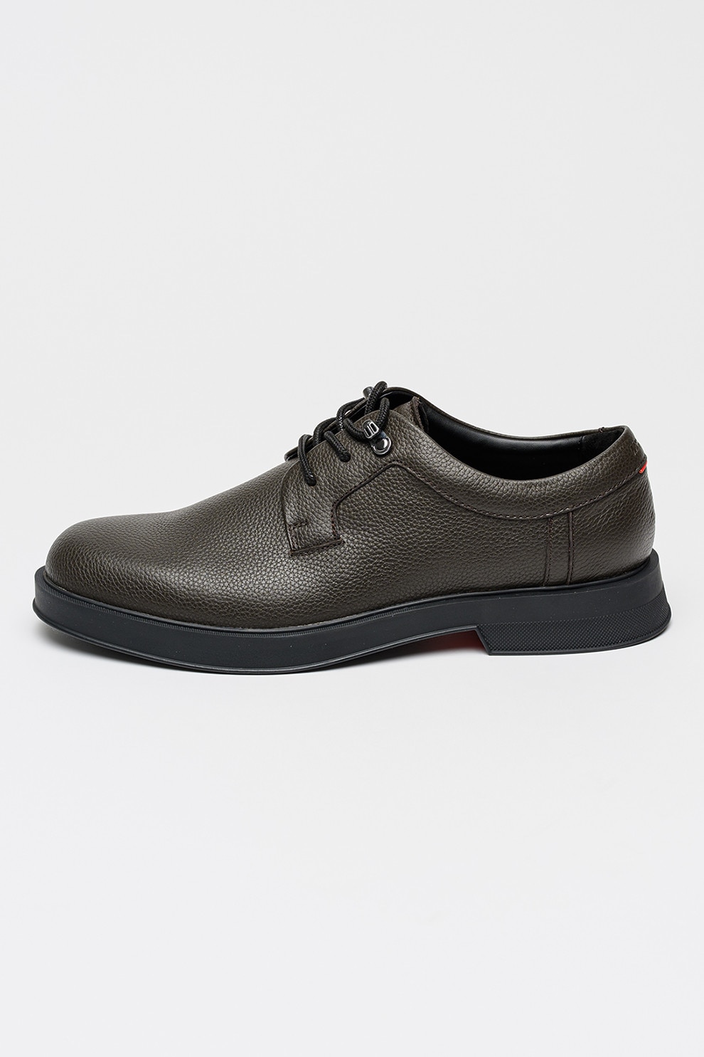 HUGO, Pantofi din piele Lenner, Maro inchis, 42