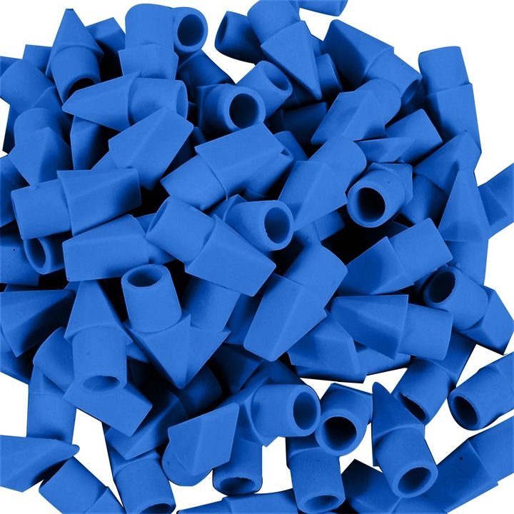 Radiera cap pentru creion ZYBLSSBB LSM2xh01-BCS7001707, material plastic, pentru creioane standard O7,8 mm, albastru, 40 buc