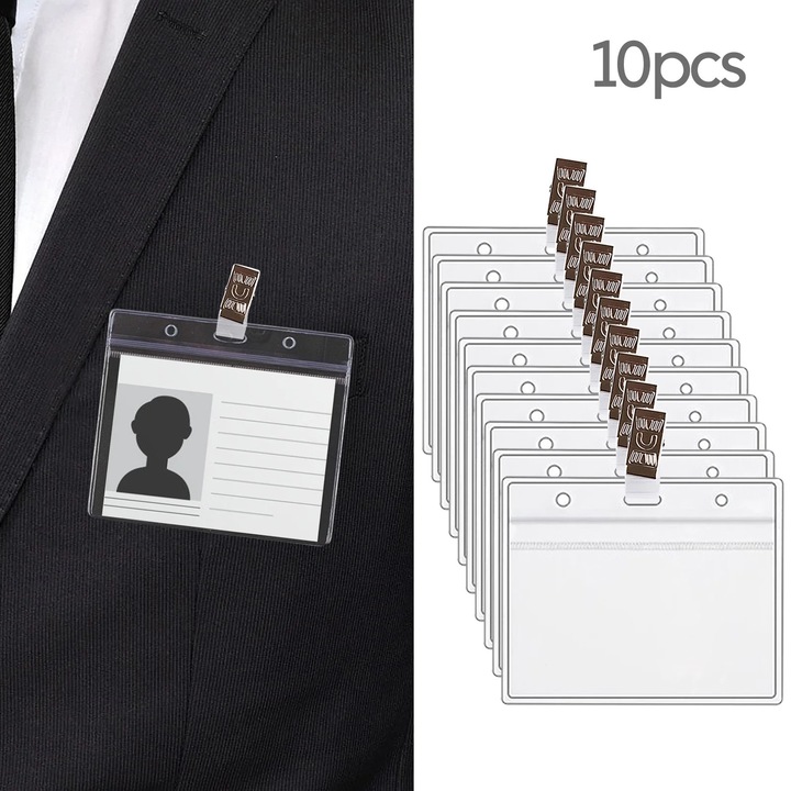 Set 10 huse carduri YANYXR, rezistente la apa, PVC moale, 11.5x10cm
