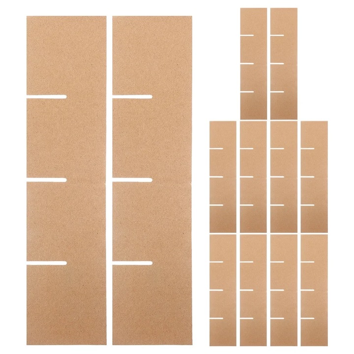 YANYXR 2 db-os strapabíró karton elválasztó készlet 33.5x8x0.3cm többszínű