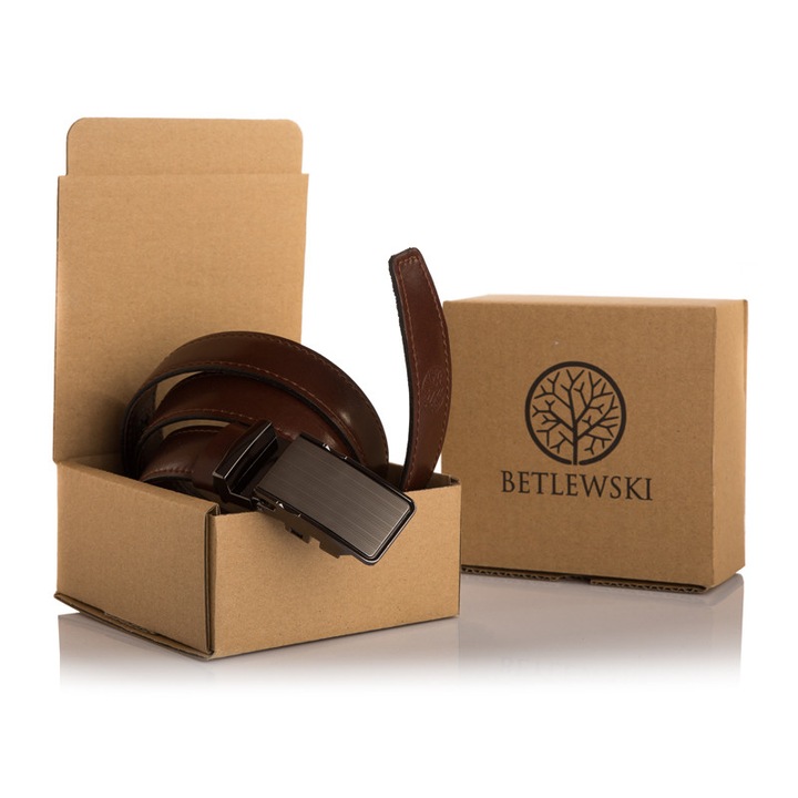 AUTO-LIC30 BR 120_K2 Férfi bőr öv AUTOMATA +TANÚSÍTVÁNY