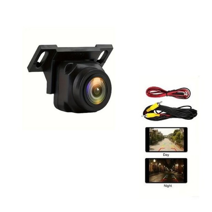 Camera marsarier SkyTechs® vedere inversa fisheye 170 gradi pentru parcare viziune nocturna instalare usoara12V pentru masina SUV-uri camionete