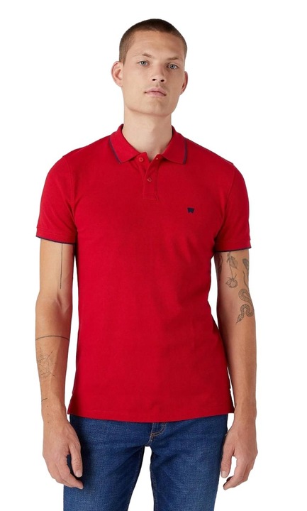 Poloing, Wrangler, Pamut, Piros, Piros, S