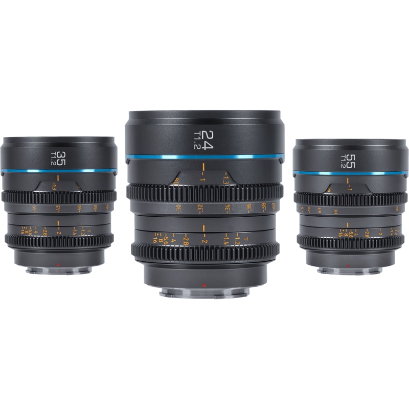 Sirui Cine Lens Nightwalker S35 Kit 24/35/55mm T1.2 L-Mount Metal